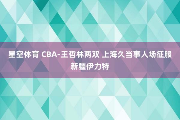 星空体育 CBA-王哲林两双 上海久当事人场征服新疆伊力特